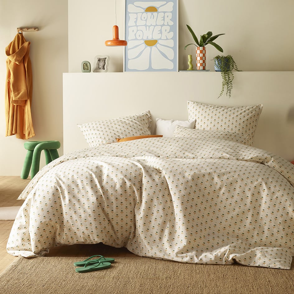 Moodit Dekbedovertrek Odil Sandflower - 200 x 200/220 + 2x 60 x 70 cm - Katoen