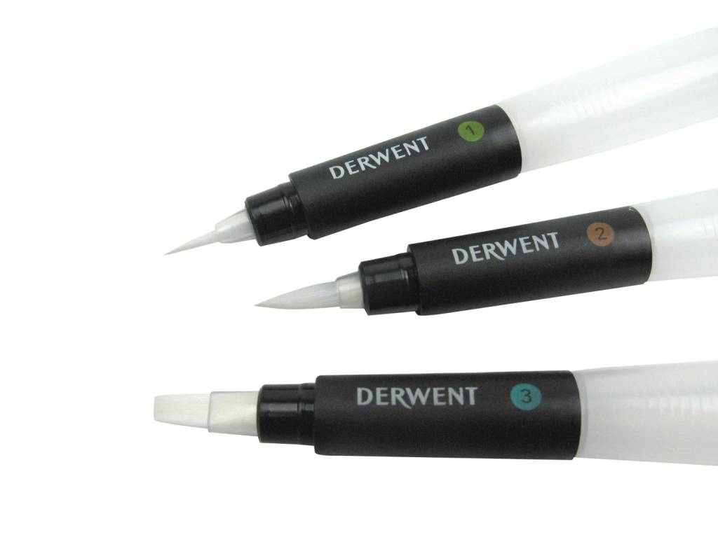 Derwent Waterbrush Set Van 3 derwent kopen in de aanbieding