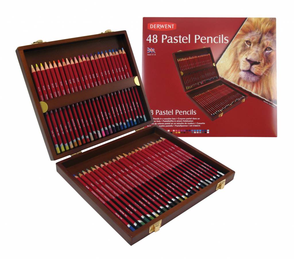 Derwent Pastel 48 Potloden In Houten Kist derwent kopen in de aanbieding