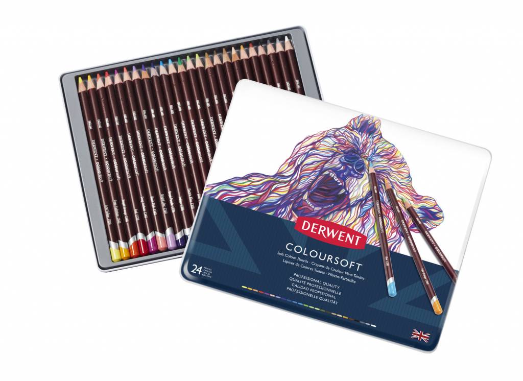 Derwent Coloursoft 24 Kleurpotloden In Een Blik derwent kopen in de aanbieding Derwent Coloursoft 24 Kleurpotloden In Een Blik derwent kopen in de aanbieding