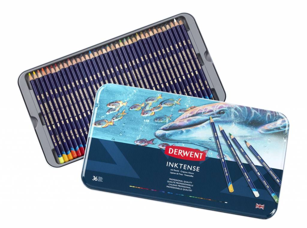 Derwent Inktense 36 Aquarelpotloden In Een Blik derwent kopen in de aanbieding