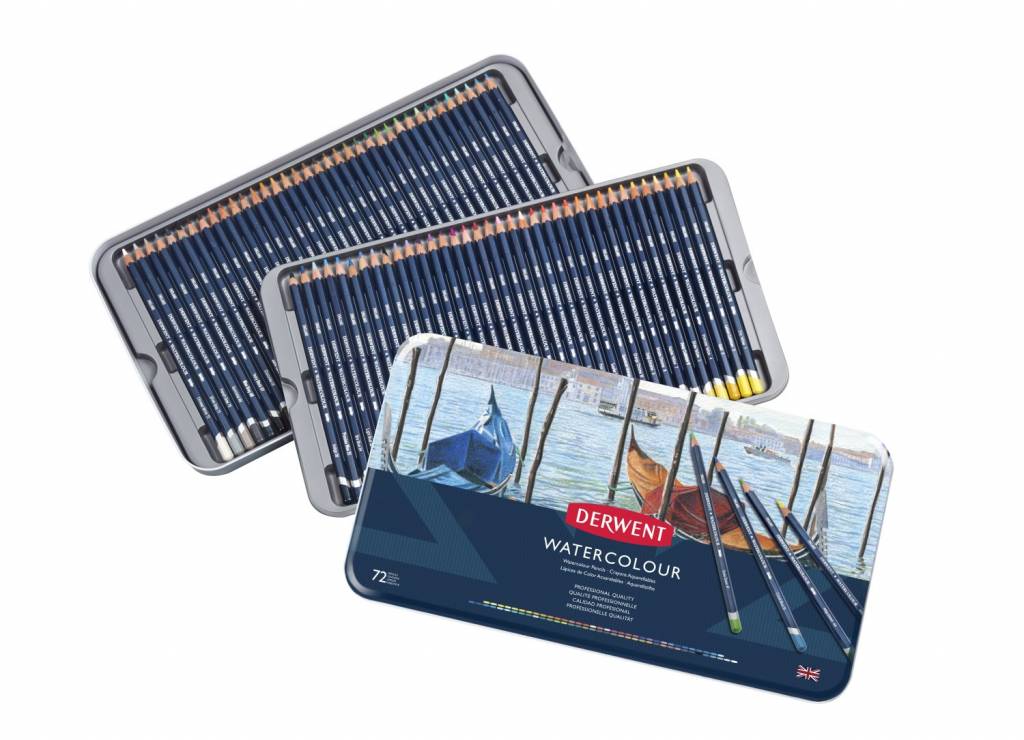Derwent Watercolor 72 Aquarelpotloden In Een Blik derwent kopen in de aanbieding
