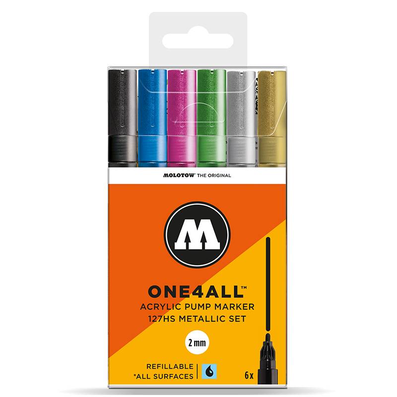 Molotow 127Hs Metallic Set 6 molotow kopen in de aanbieding