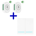 VH Control RF Duo Smart Home combi wifi - dubbele schakelaar met 2 x draadloze Wifi Switch