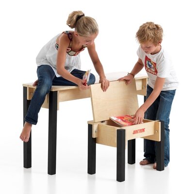 Kinderbureau met opbergbankje