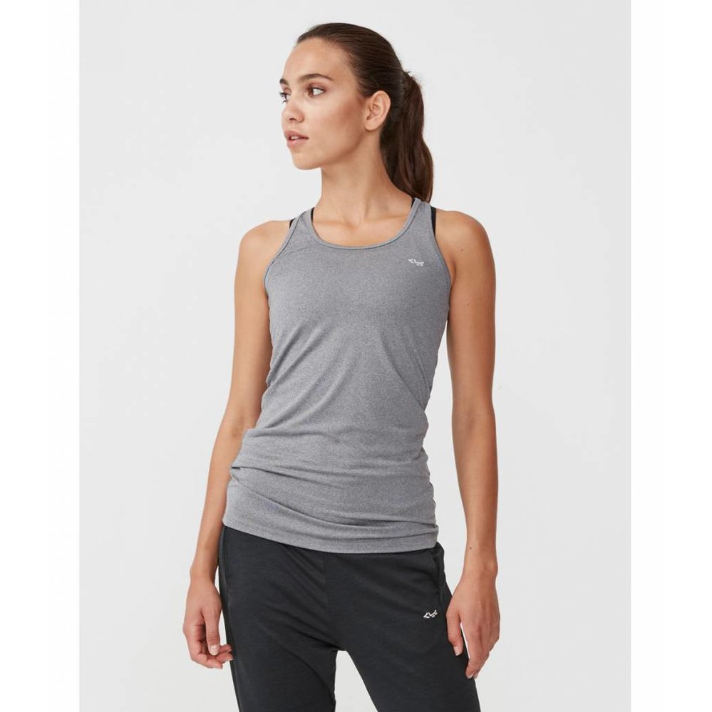 Rohnisch Yoga Top Long Racerback -  Grey Melange