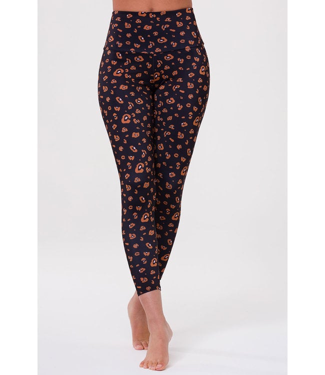 Onzie High Basic Midi Yoga Legging - Lovely Leopard