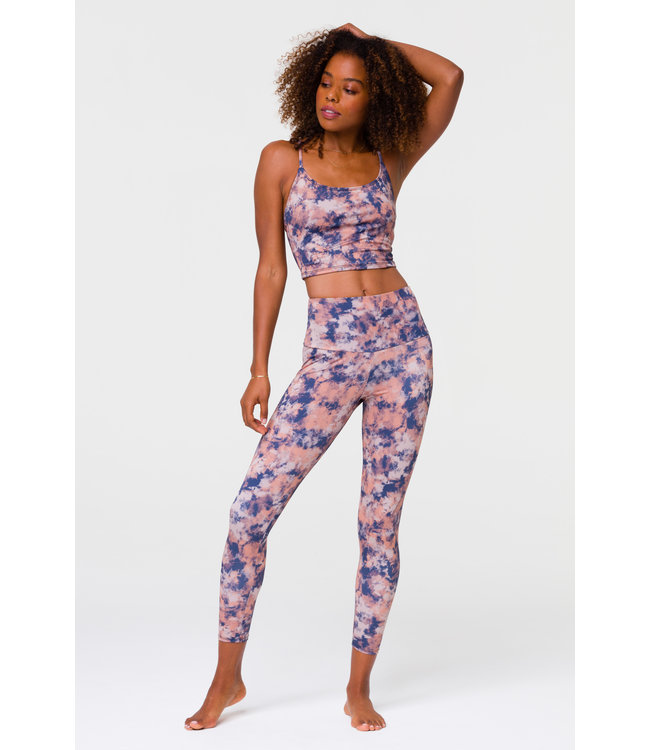 Onzie Midi Yoga Legging Met Hoge Taille - Earth Tie Dye