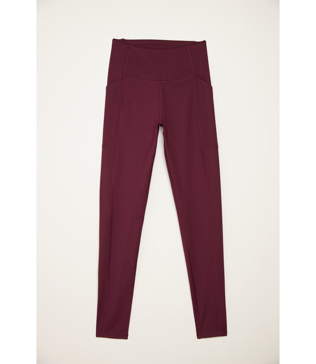 Girlfriend Collective Pocket High-Rise Yoga Legging - Plum