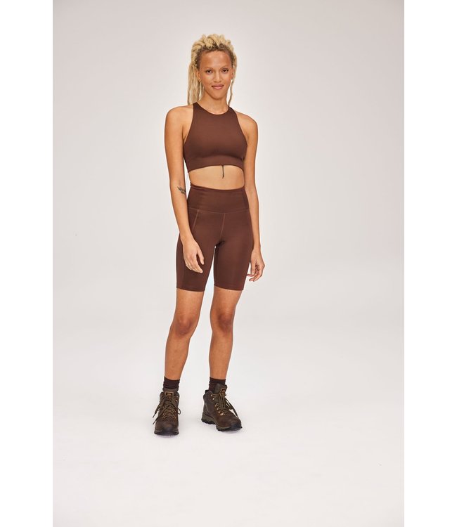 Girlfriend Collective HighRise Yoga Shorts Earth