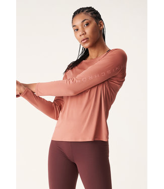 Rohnisch Active Logo Yoga Long Sleeve - Copper Brown