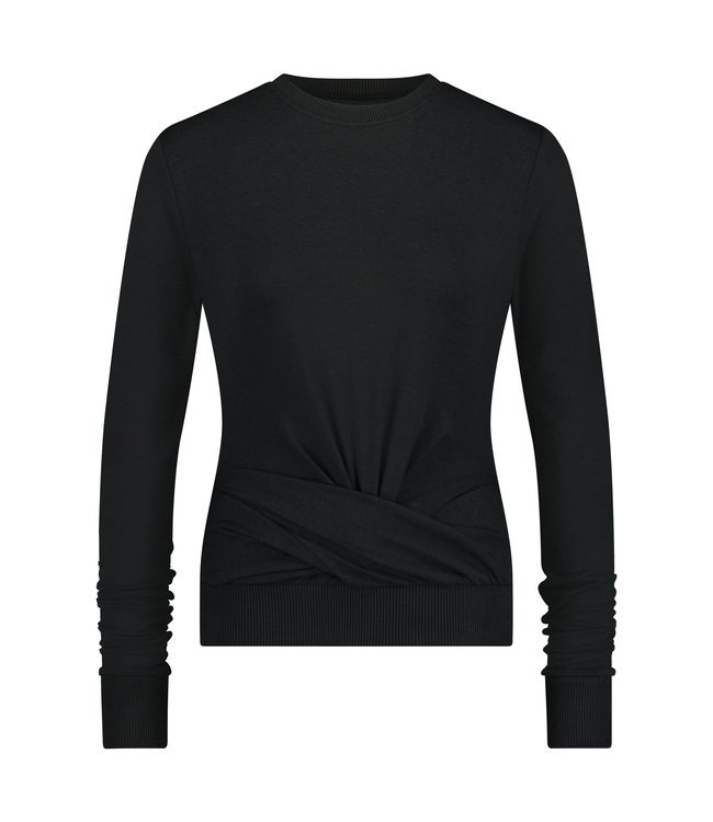 Urban Goddess Lakshmi Longsleeve Crop Top - Urban Black