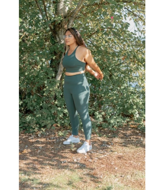 Girlfriend Collective Compressive High-Rise Yoga Legging - Moss