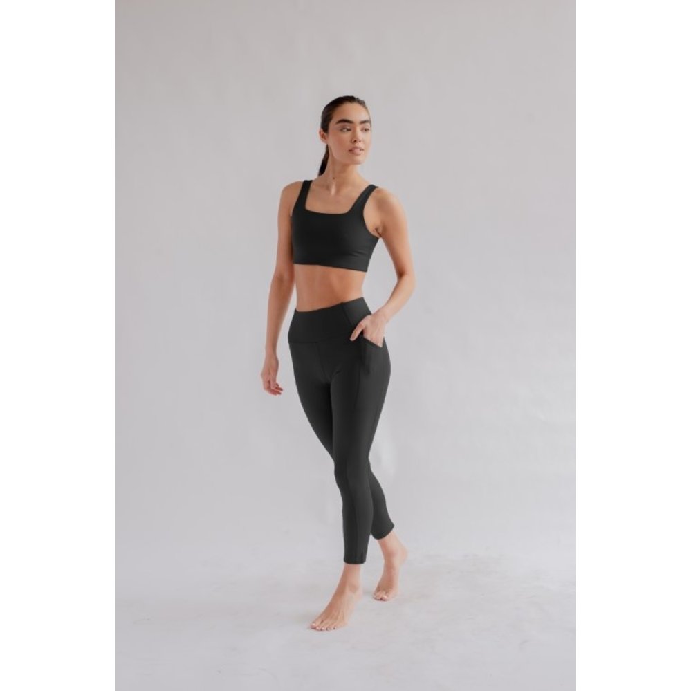 Girlfriend Collective Pocket High Waist Yoga Legging - Black