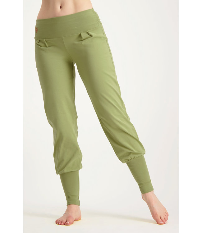 Groene Hippie Broek Vrouwen Boho Lounge Broek Flowy Harem Broek