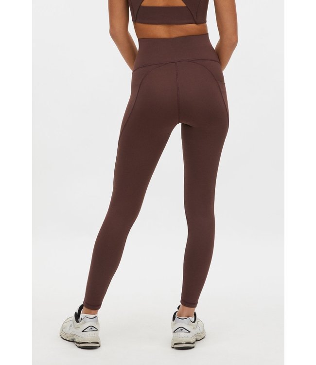 Rohnisch Curved High Waist Yoga Legging - Deep Mahogany