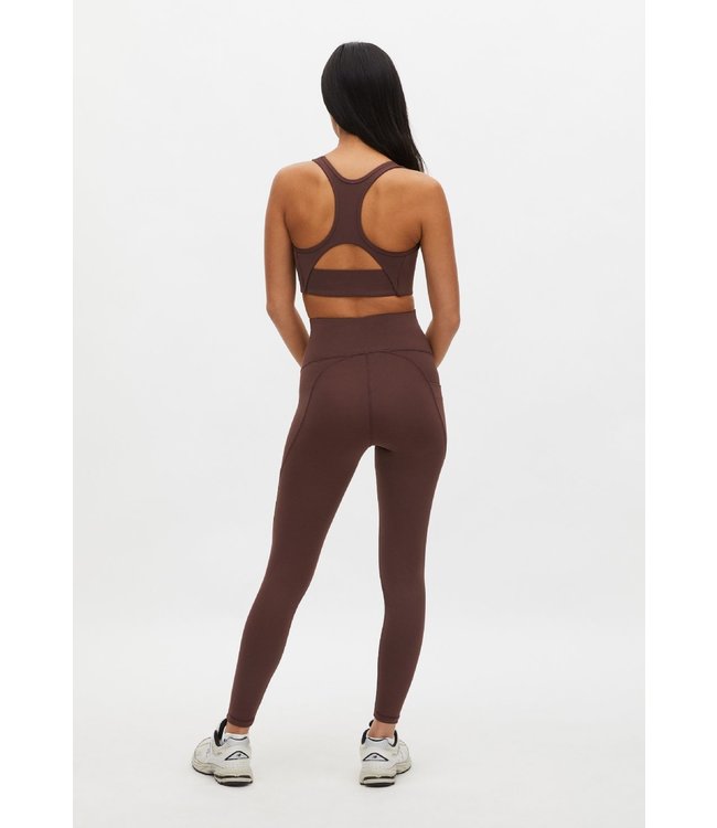 Rohnisch Curved High Waist Yoga Legging - Deep Mahogany