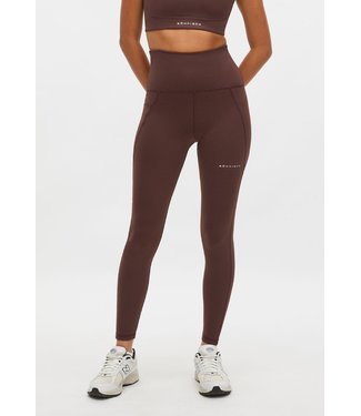 Rohnisch Curved High Waist Yoga Leggings - Deep Mahogany