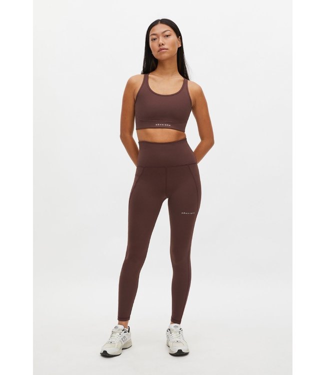 Rohnisch Curved High Waist Yoga Legging - Deep Mahogany