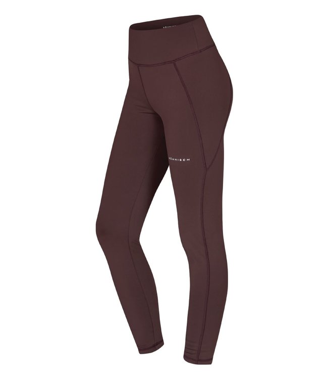 Rohnisch Curved High Waist Yoga Legging - Deep Mahogany