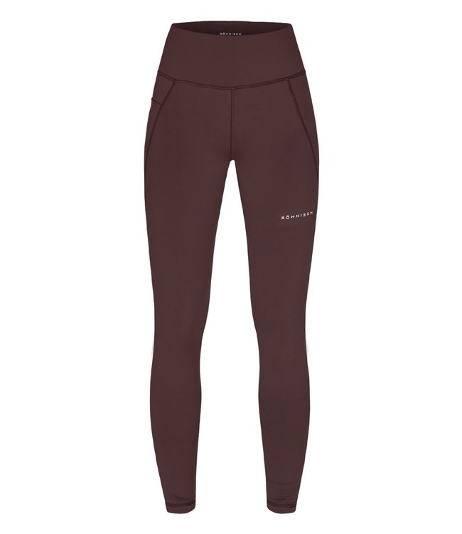 Rohnisch Curved High Waist Yoga Legging - Deep Mahogany