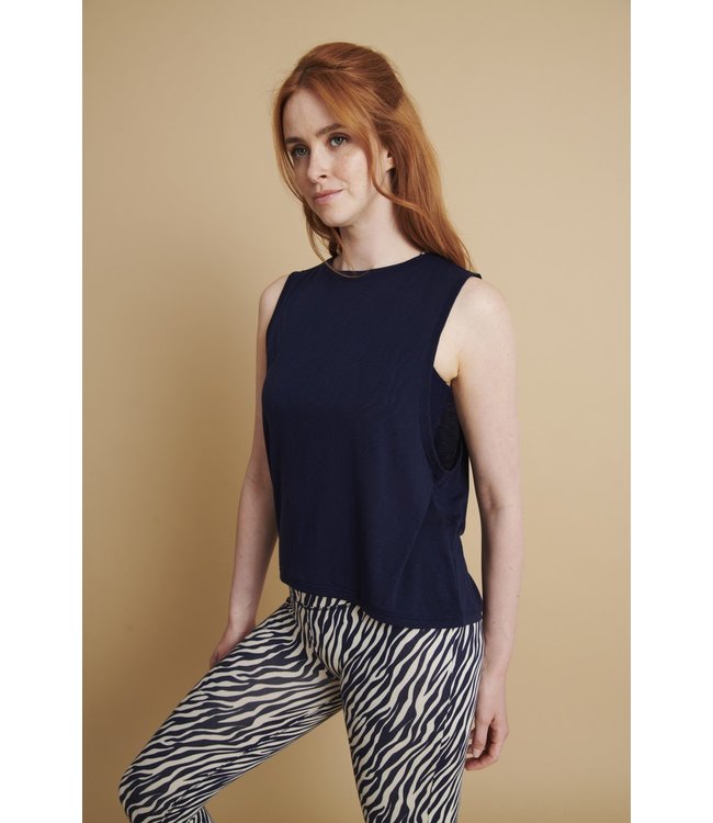 Asquith Rebalance Losse Yoga Tank Top - Navy