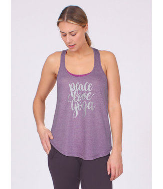 Anjali Peace Love Yoga Tank - Orchid