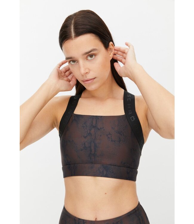 Rohnisch Kay Printed Yoga Sport Compressie BH - Brown Snake