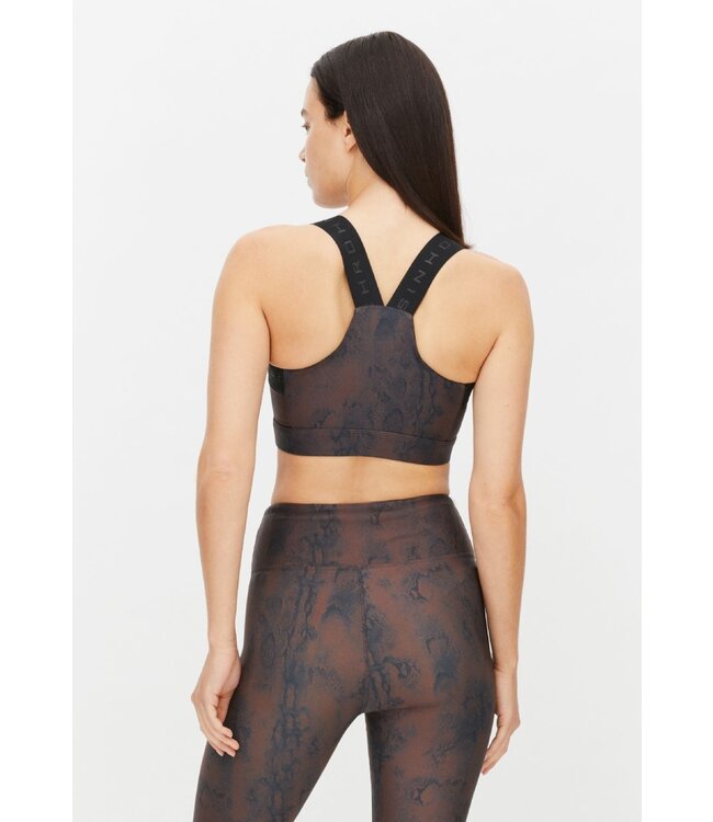 Rohnisch Kay Printed Yoga Sport Compressie BH - Brown Snake