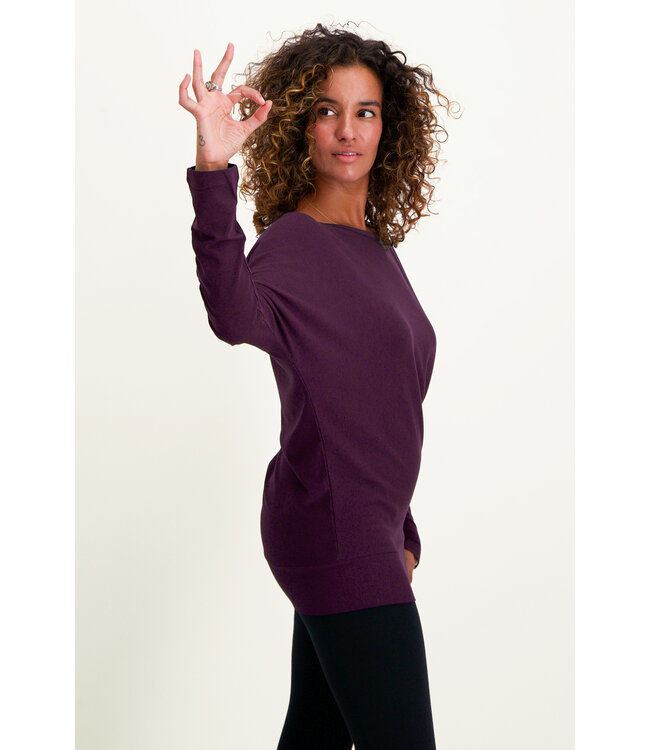 Loose Fit Paars Shirt Lange Mouwen Ulla Popken GROSSE GRÖSSEN