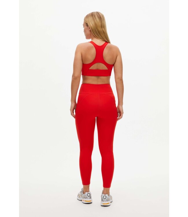 Rohnisch Flattering High Waist Sport Tights - Fiery Red