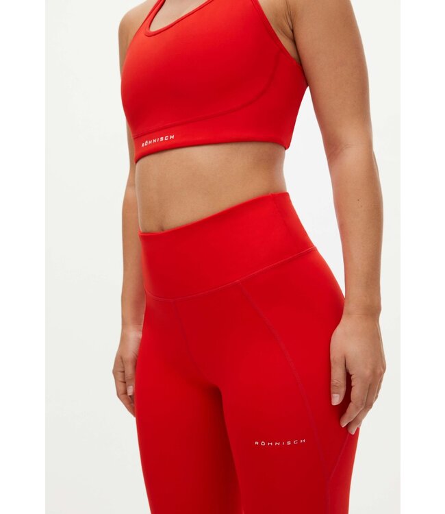 Rohnisch Flattering High Waist Sport Tights - Fiery Red