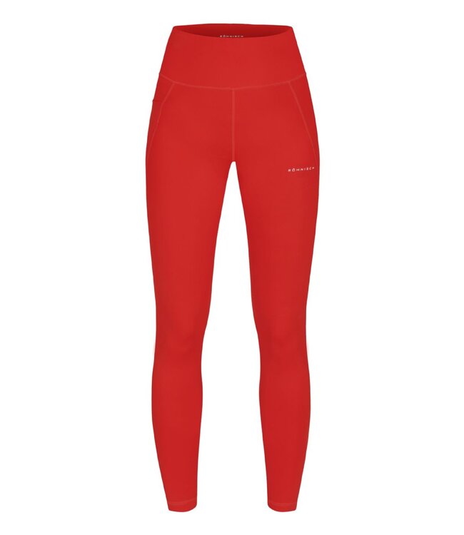 Rohnisch Flattering High Waist Sport Tights - Fiery Red