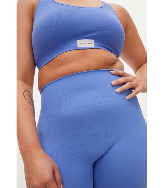 Rohnisch Seamless Soft Rib Yoga Legging - Retro Blue
