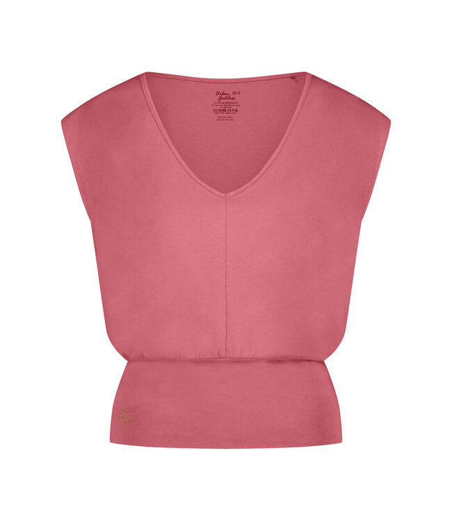 Urban Goddess Mula yoga top met tailleband - Hibiscus