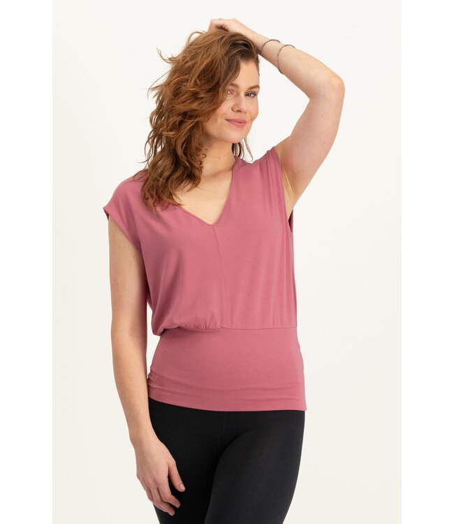 Urban Goddess Mula yoga top met tailleband - Hibiscus