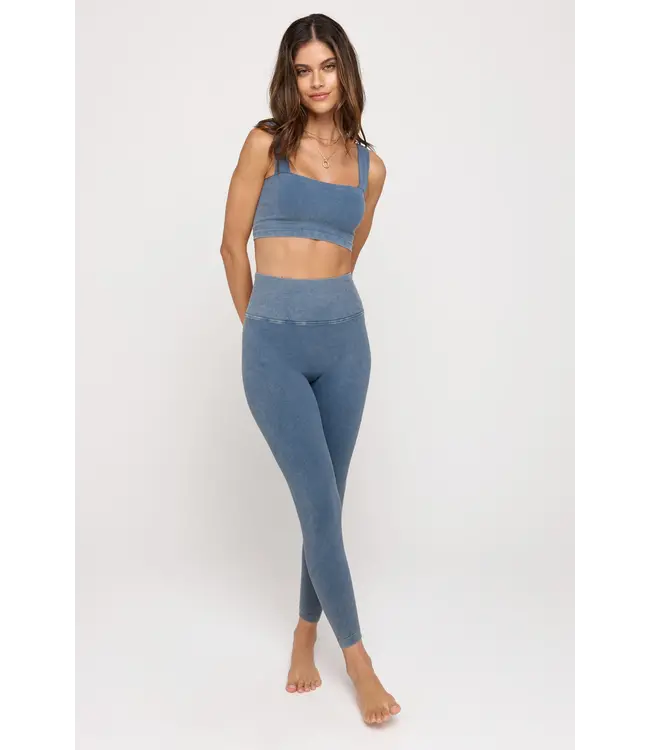 Spiritual Gangster Love Sculpt Washed 7/8 Yoga Legging - Orion Blue