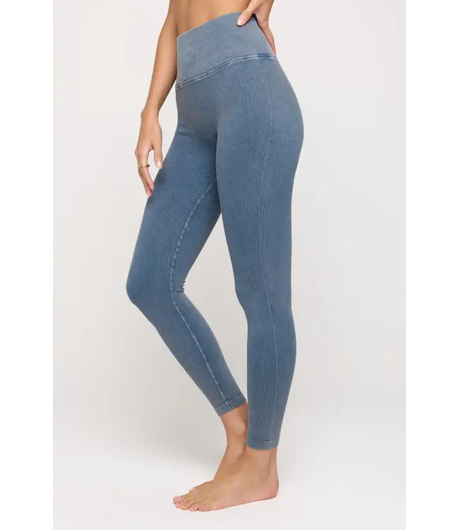 Spiritual Gangster Love Sculpt Washed 7/8 Yoga Legging - Orion Blue