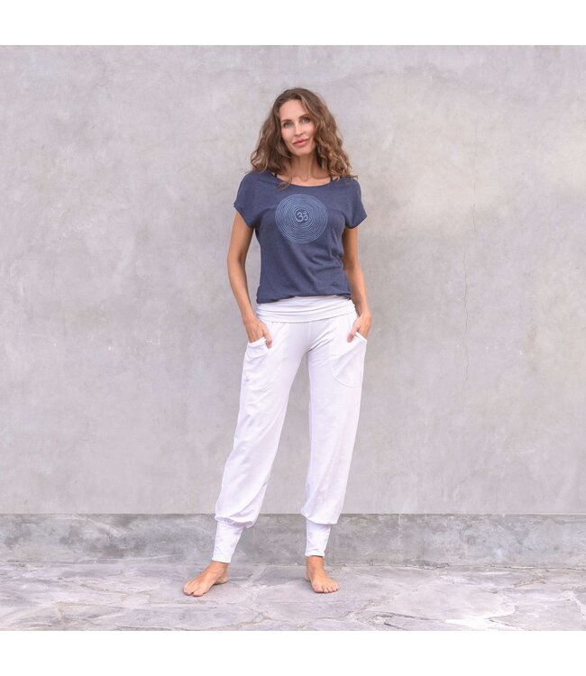 Jaya Om Yoga T-Shirt met print - Blue Melange