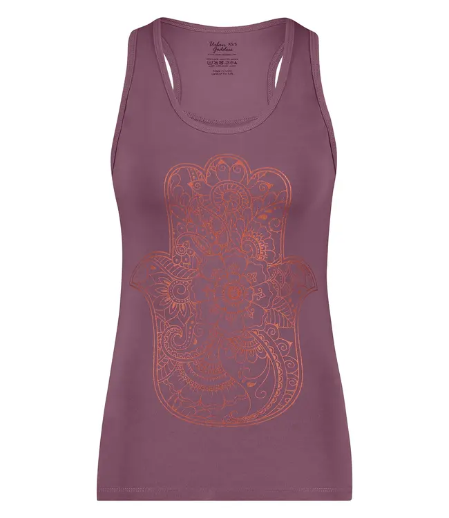 Urban Goddess Hamsa Core Yoga Tanktop Dames - Mauve