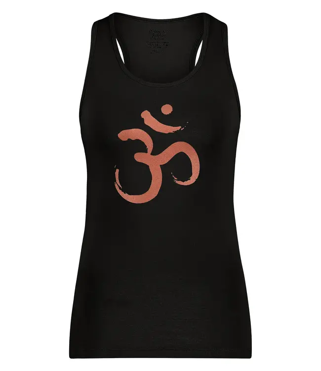 Urban Goddess OM Core Slim-Fit Yoga Tank - Onyx Black