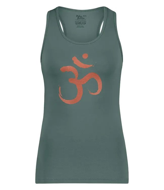 Urban Goddess OM Core Katoenen Yoga Tank Top - Forest