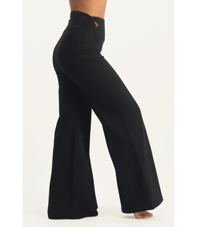 Urban Goddess Maeve Yoga Broek Met Wijde Pijp- Onyx Black