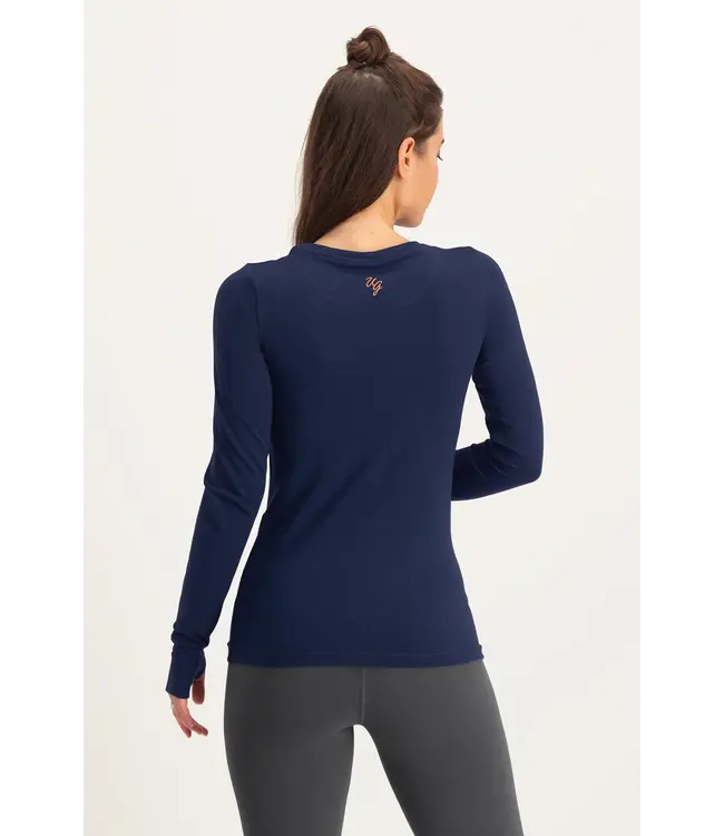 Urban Goddess Karuna OM Bamboe Yoga Longsleeve Shirt - Midnight