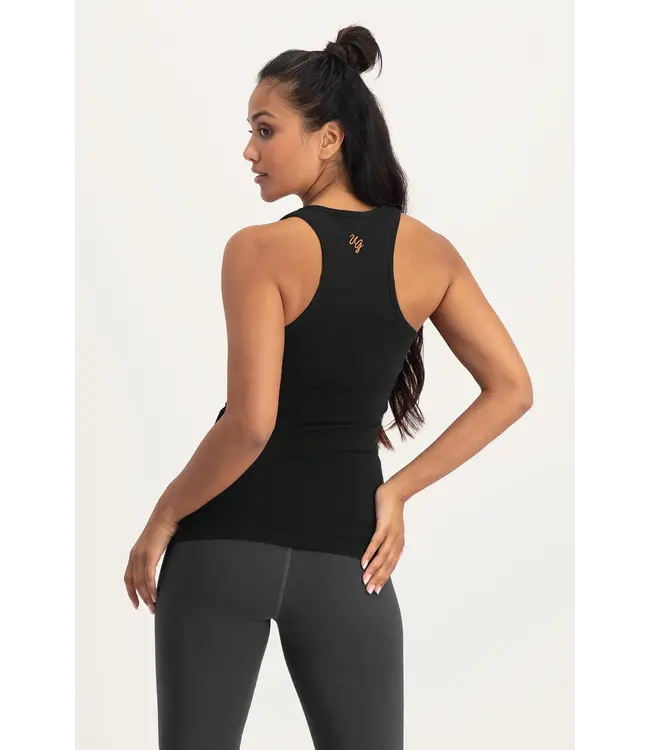 Urban Goddess Hamsa Core Yoga Tank Top - Onyx Black