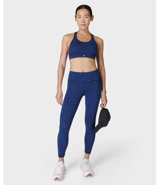 Sweaty Betty Power 7/8 Workout Yoga Leggings -Blue Painted Animal Print