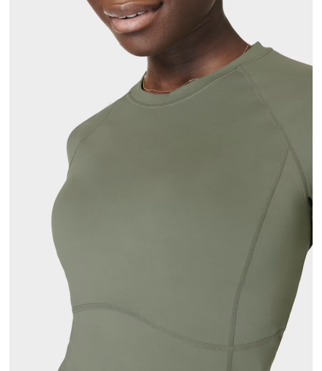 Sweaty Betty All Day Active Cropped Yoga T-Shirt - Umbra Green