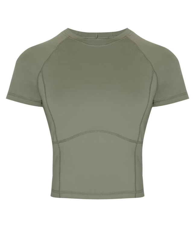 Sweaty Betty All Day Active Cropped Yoga T-Shirt - Umbra Green