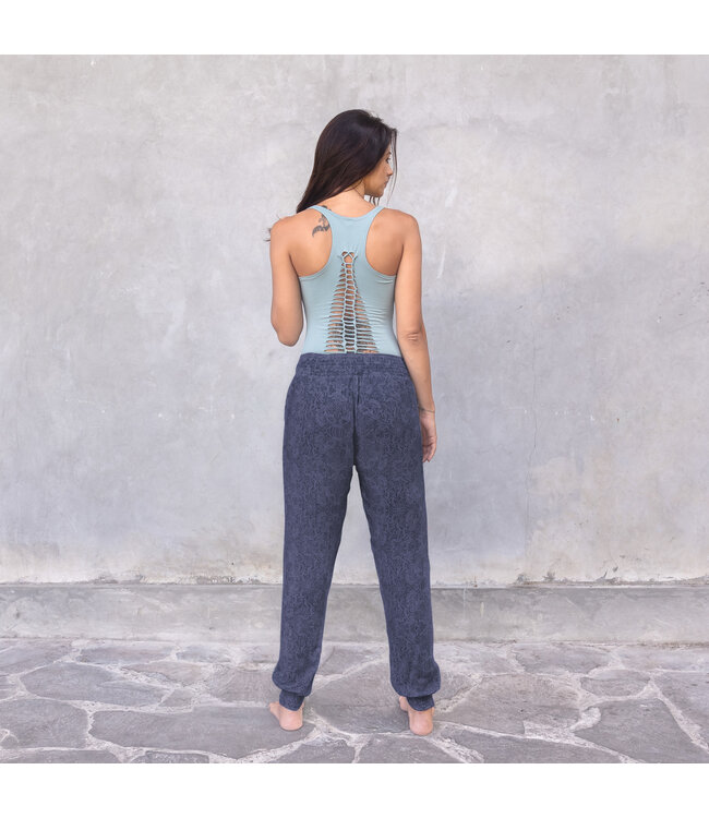 Jaya Comfortabele Loose fit Yogabroek Ananda - Paisley Blue/Grey