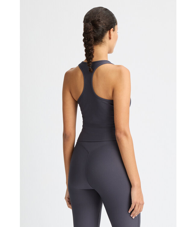 Rohnisch Ribbed R Tank - Dark Grey Plum